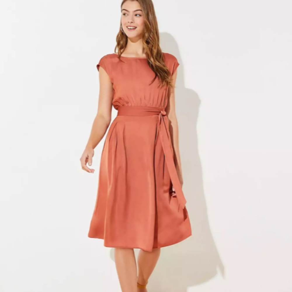 NWT! Tie Waist Pocket Rust LALI  Chutney Dress